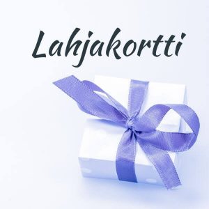 Heijastava tuotteiden lahjakortti.